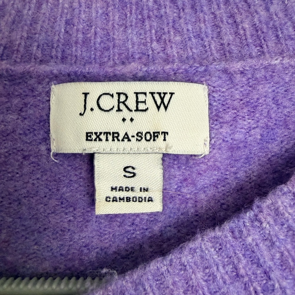 J.CREW Women’s Lilac Crewneck Pullover Sweater Sz S - Picture 2 of 5